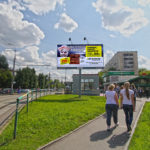 Енисейская ул., д. 19, билборд 6х3, Статика, сторона A